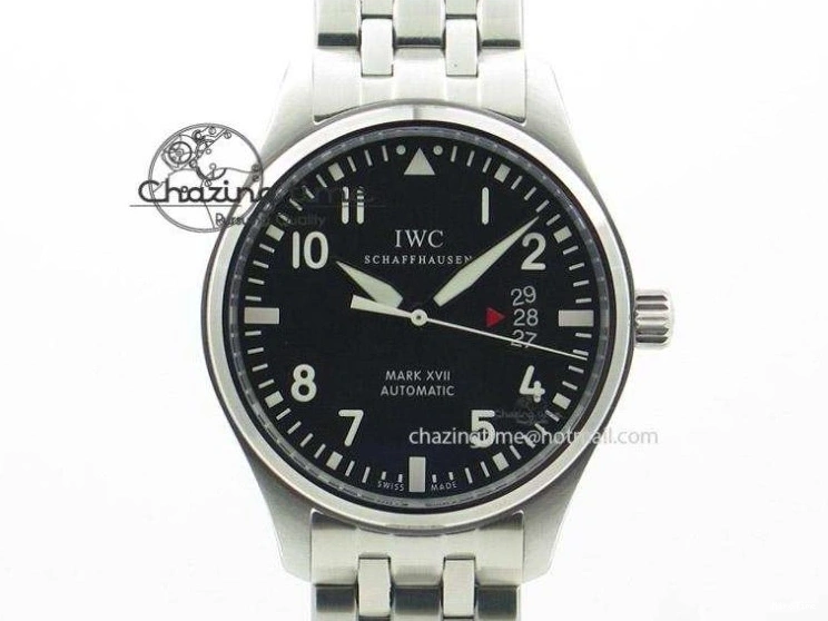 MIROTIME 0125 HighQuality Mark XVIII LAUREUS IW324703 Black Ceramic MKF Best Edition On Black Nylon Strap A 7218